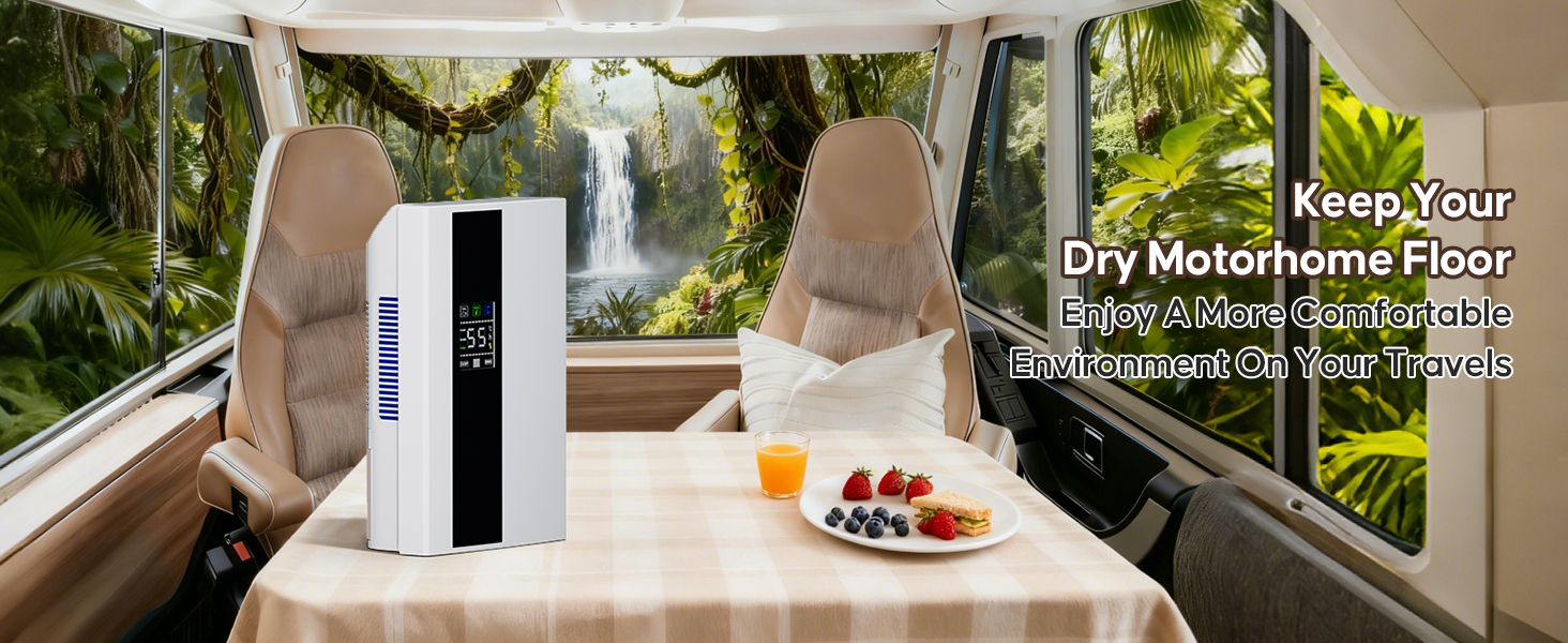 Електричний осушувач повітря 2200 мл з пульт дистанційного керування та LED дисплеєм, тихий (＜30dB), автовимкнення, таймер 24 год, режим сну для спальні, ванної кімнати, підвалу до 25㎡