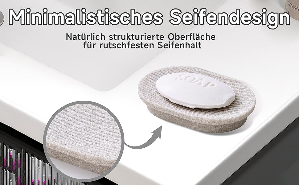 Набір для ванної кімнати 6-частинний: дозатор для мила, стакан для зубної пасти з підносом та коробочка для ватних паличок – смугастий дизайн, високоякісна смола. В комплекті: бежевий 4-частинний набір