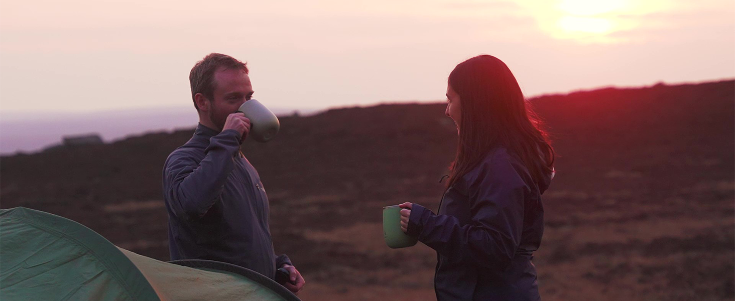 Кружка для кави та чаю Ideus 470 мл з нержавіючої сталі, подвійні стінки, ізольована, з неслизьким ручним тримачем та кришкою-модулем, великий об'єм, колір: трав'яний зелений