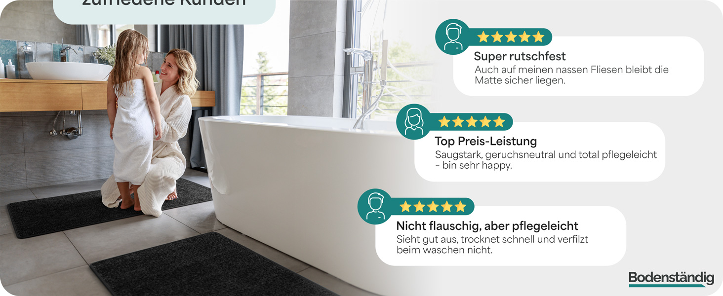 Килимок для ванної кімнати антрацит – неслизький, пральний, швидковисихаючий. Розмір 50x80 см.