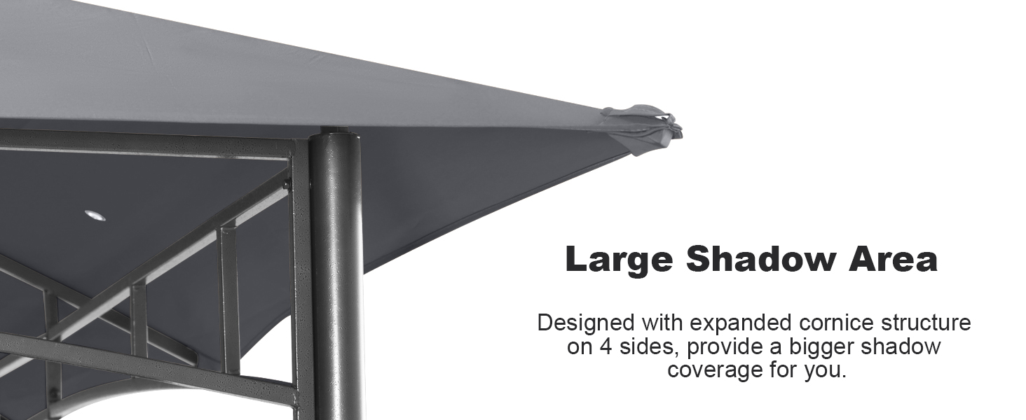 Павільйон садовий ABCCANOPY 2.5x2.5м водонепроникний, сірий (3.35x3.35м) для вечірок та захисту від сонця і дощу