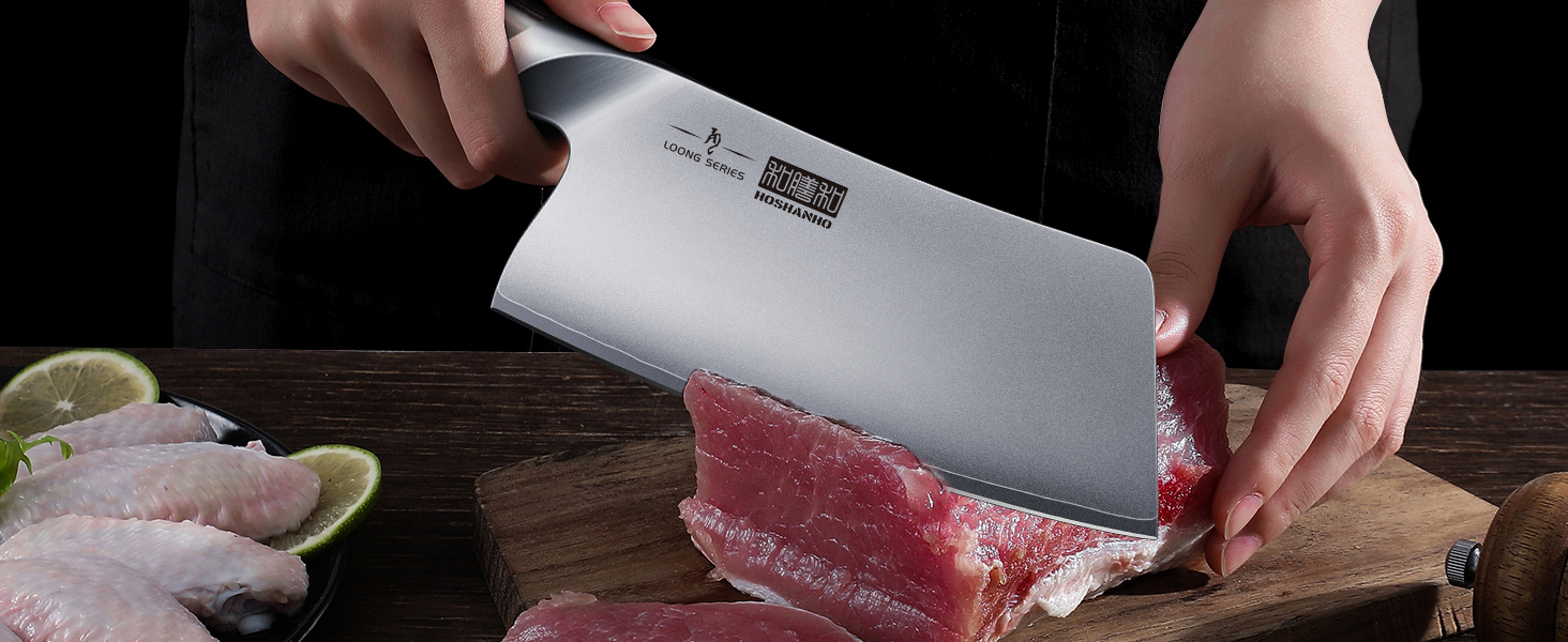 Набір кухонних ножів HOSHANHO: професійний шеф-ніж, ніж для нарізки, з нержавіючої сталі, 18 см, ергономічна ручка, подарункова коробка