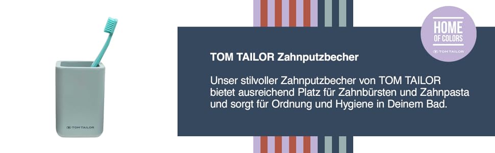 Тумблер для зубних щіток TOM TAILOR - високоякісний тримач для зубних щіток з міцного пластику для стильної ванної кімнати.