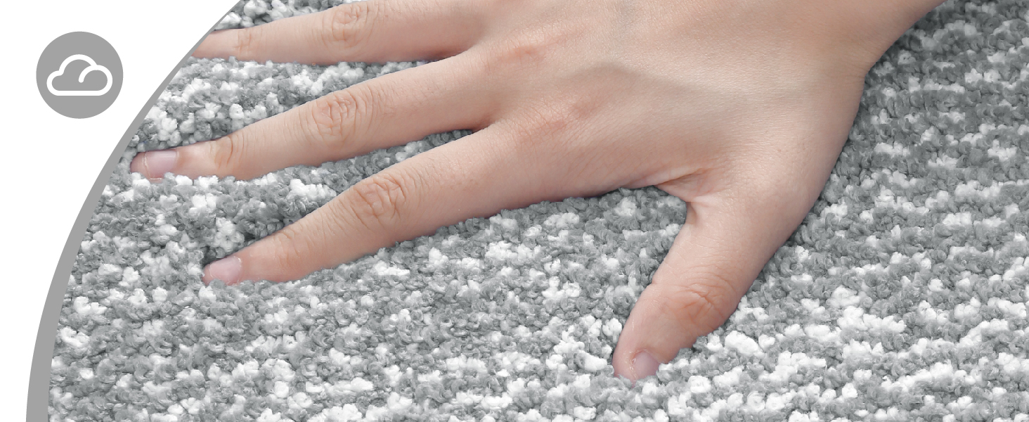 Килимок для ванної кімнати COLOR&GEOMETRY 60 x 110 см, сірий, нековзний, швидковисихаючий