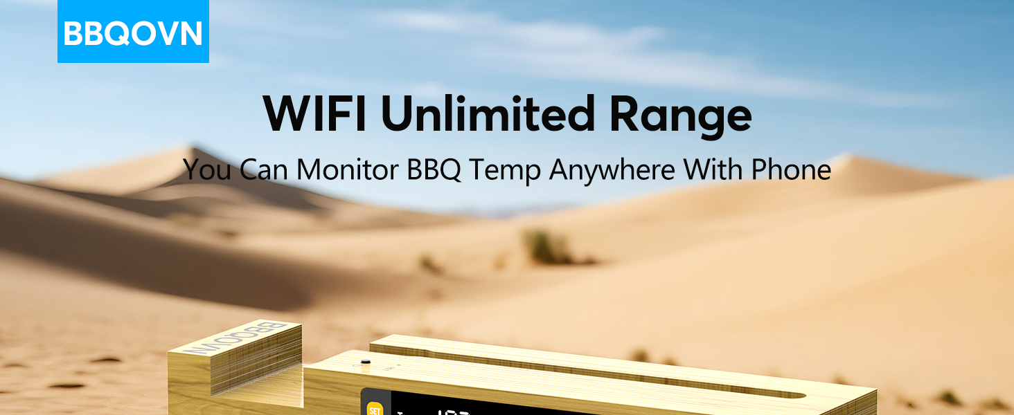 Бездротовий термометр для м'яса з Bluetooth та нескінченною дальністю, 7 сертифікованих NIST сенсорів, для гриля, мангала, печі, фритюрниці (чорний)