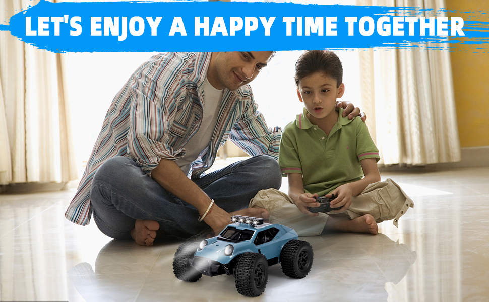 Радіокерований позашляховик Monstertruck 1:20 2.4GHz з фарами, 3 акумулятори (70 хв роботи) - іграшка для дітей та дорослих