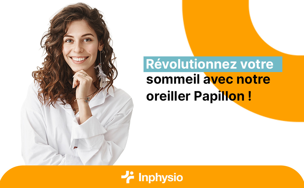 Дитяча подушка Inphysio з Memory Foam: бамбукова тканина, ергономічна підтримка шиї, 50x30x5,5 см (білий - метелик)