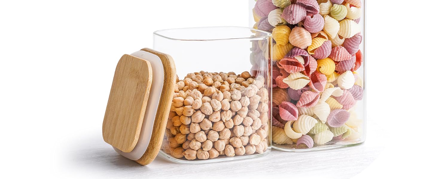 Скляні банки для зберігання кухонних продуктів: 8 шт. по 400 мл та 4 шт. по 920 мл, з кришкою, міцні