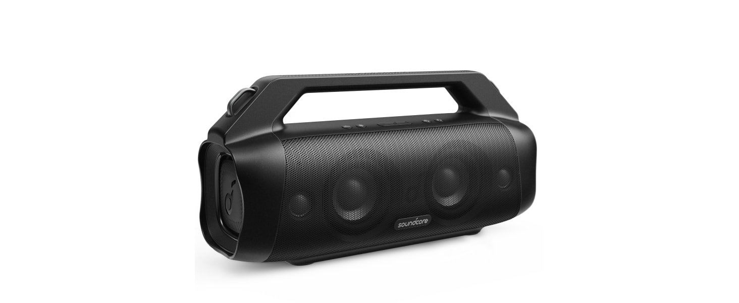 Soundcore Motion Boom Plus: портативна колонка Anker, 80W, IP67, Powerbank, Bluetooth, чорна