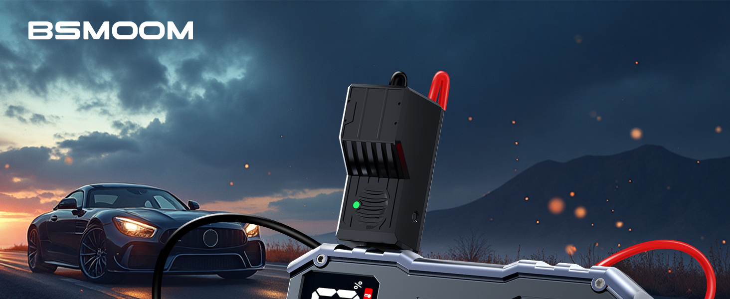 Powerbank для автомобіля Starthilfe 5000A: Jump Starter з LED та QC 3.0 USB для 12V авто, мотоциклів та газонокосарок