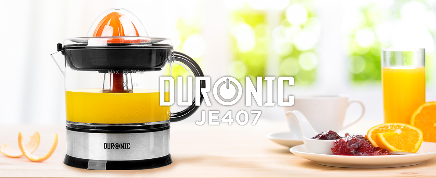 Електрична соковитискачка Duronic Saftpresse 600W, 400мл, з нержавіючої сталі, для цитрусових (апельсини, лимони)