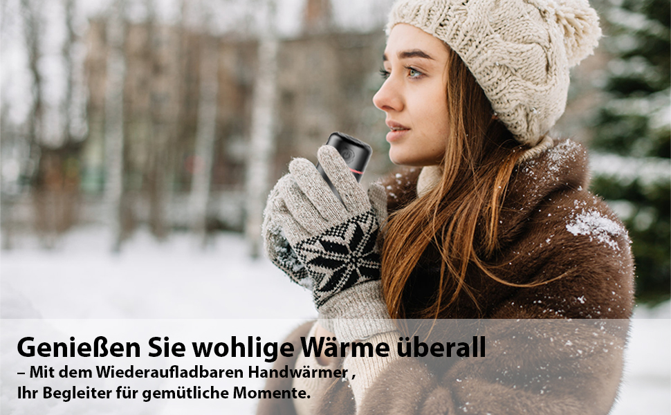 Електричний грієчка для рук EXTSUD 10000mAh: портативний зарядний пристрій, Powerbank, подарунок на зиму для чоловіків та жінок сірого кольору