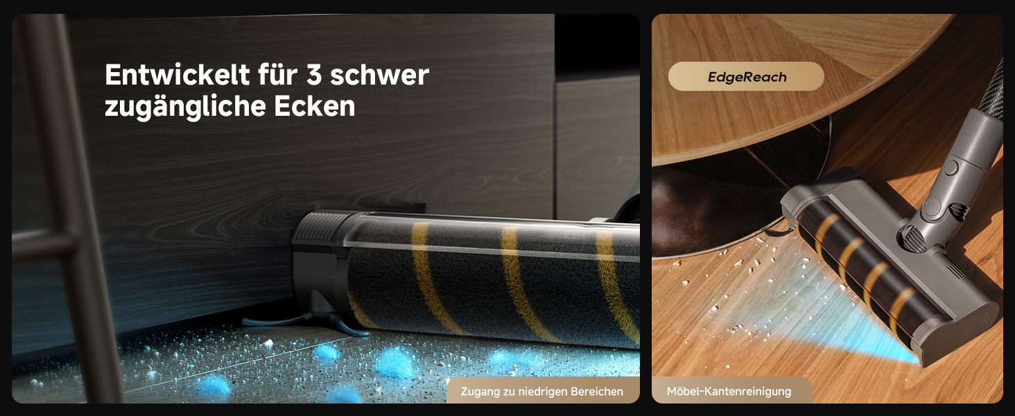 Бездротовий пилосос Dreame, 190AW, 90 хвилин роботи, LED-дисплей, синій LED, для дому, видалення шерсті тварин, килими (R30)