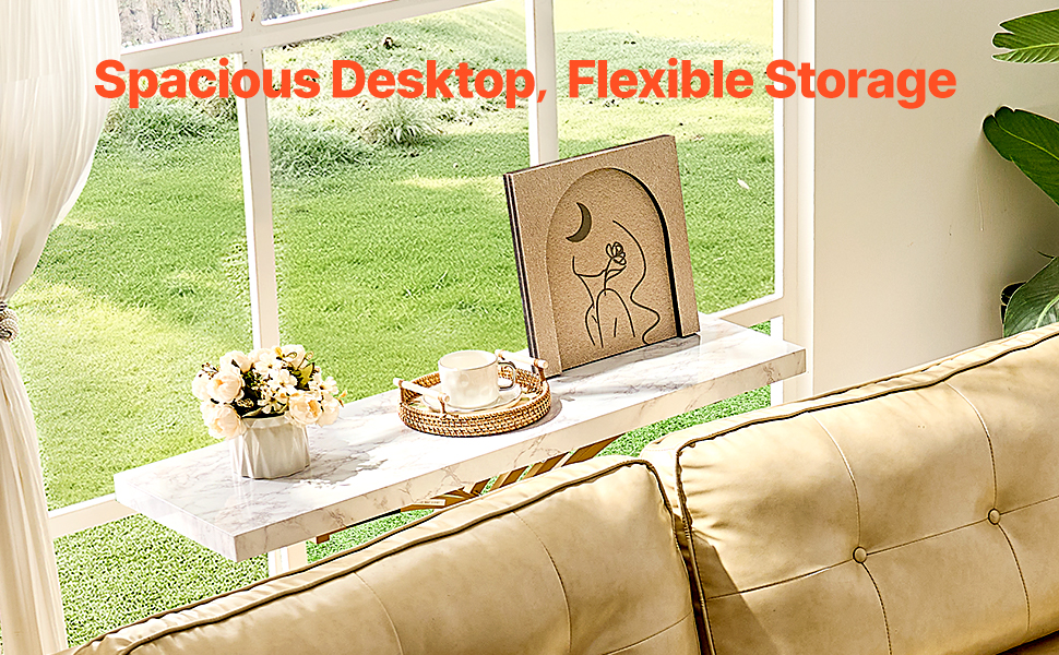 Вхідний консольний столик VEVOR 100 см - вузький, міцний, з металевим каркасом. Ідеально для передпокою, вітальні, спальні. Витримує до 49,9 кг.