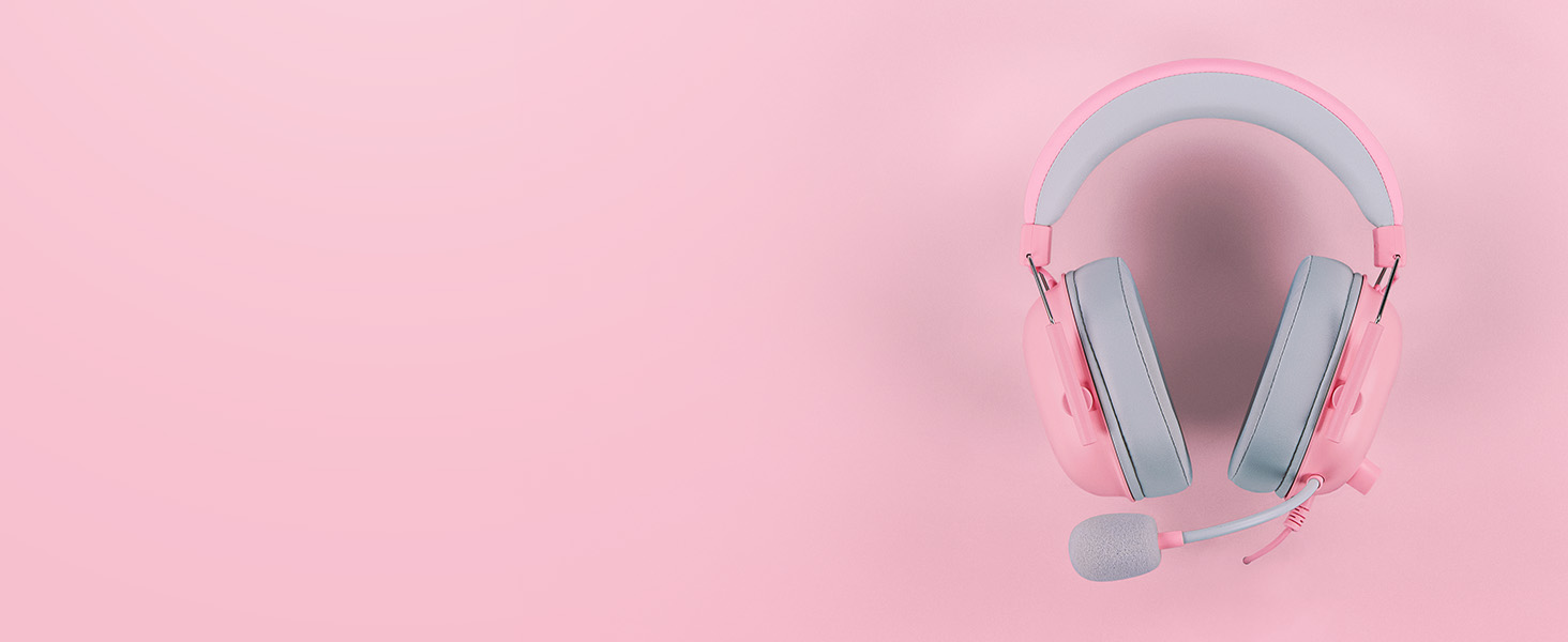 Ігрова гарнітура Razer BlackShark V2 X Quartz Pink — дротова навушники для кіберспорту, 7.1 Surround Sound, мікрофон Hyperclear, 50мм драйвери Triforce, рожева