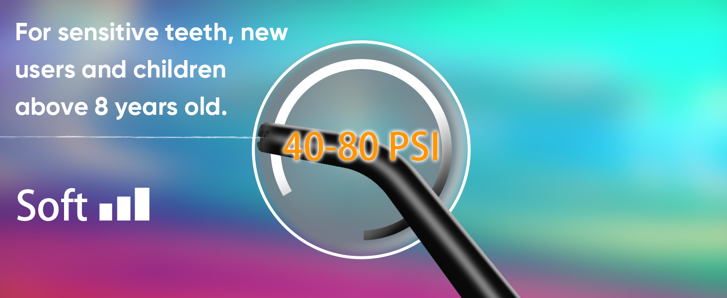 MySmile LP221: Бездротовий ірigator для зубів з UVC стерилізацією, 335 мл, OLED-дисплей, 4 режими, 8 насадок, для дому та подорожей, чорний