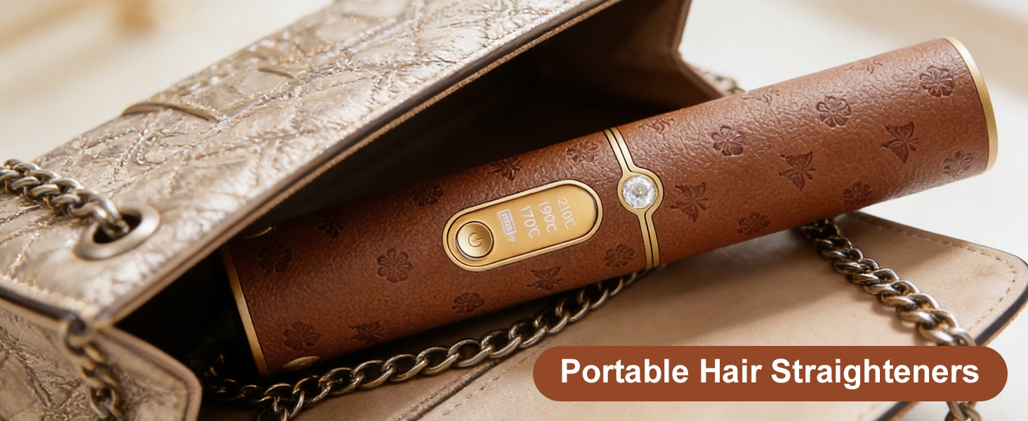 Бездротовий випрямляч для волосся Urban Ol Titan з акумулятором 5000mAh: 2-в-1, портативний міні-випрямляч для локонів та вирівнювання, швидкий нагрів до 204°C (410°F)