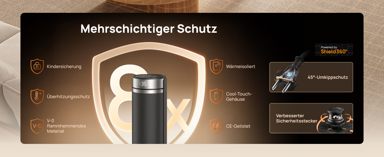 Електричний обігрівач Dreo 23 дюйми, 2000 Вт, тихий, з пультом, таймером, осциляцією, 5 режимів, PTC-кераміка, термостат, для великих приміщень, офісу, срібний