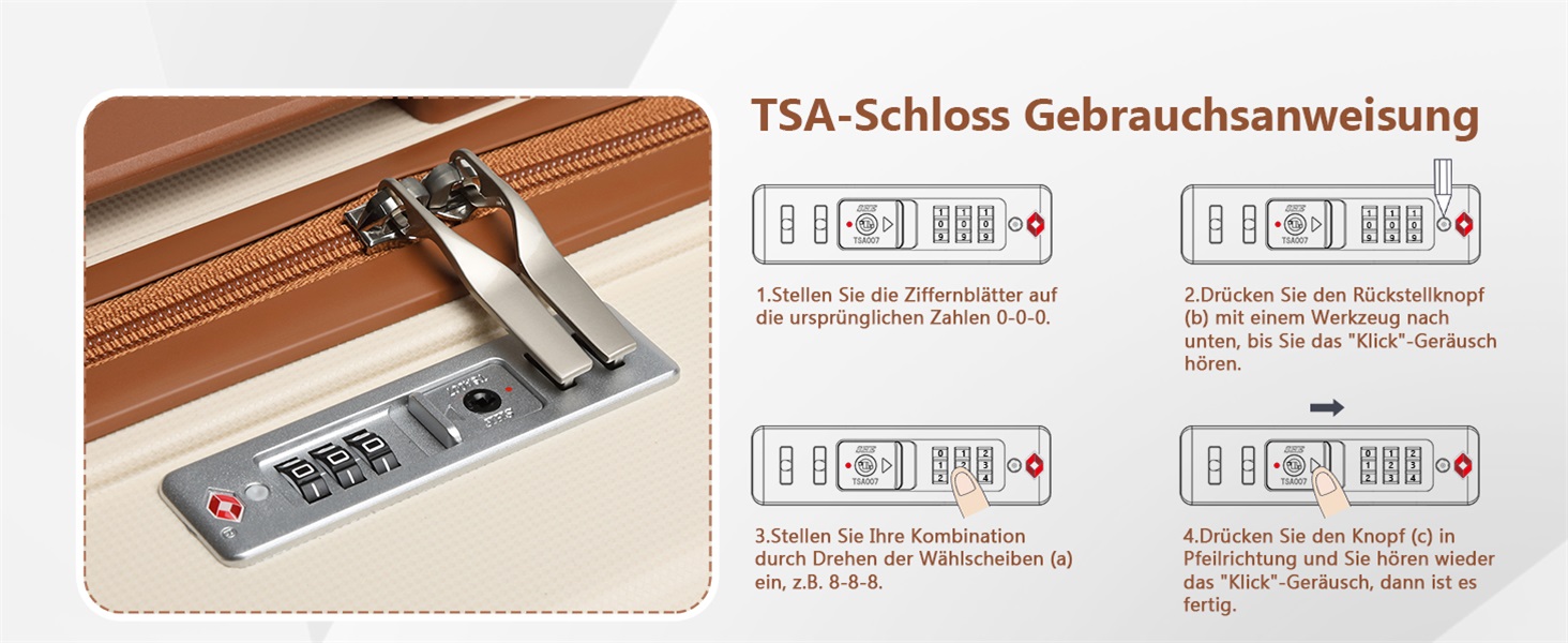 Набір валіз Joyway 5шт з жорстким корпусом, 4 колеса та TSA-замок. В комплекті: косметичка та сумка. (Білий/Коричневий)