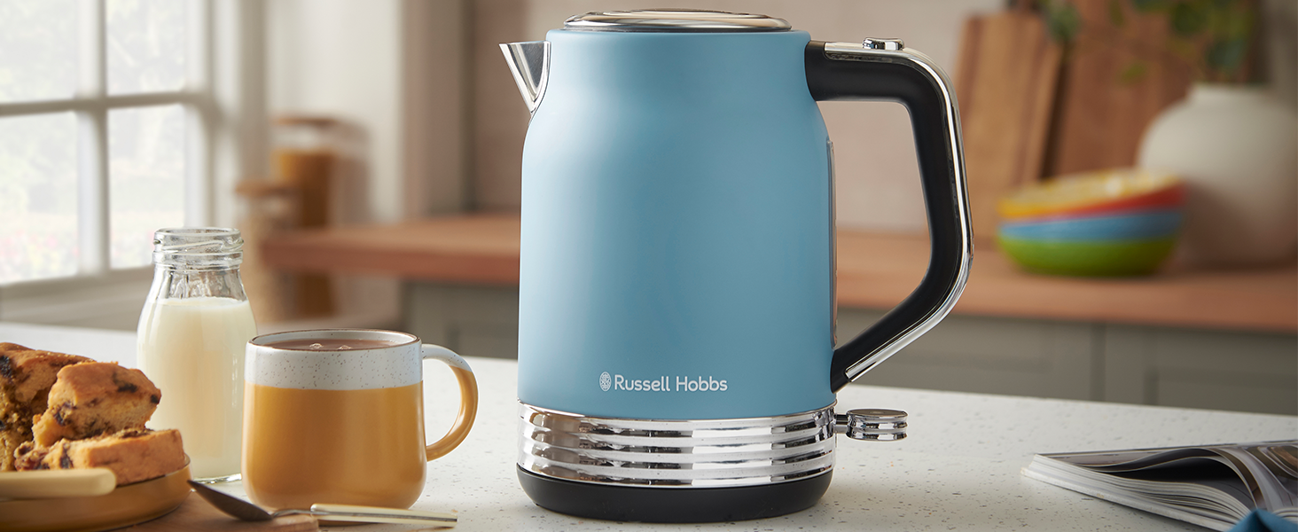 Тостер Russell Hobbs Hanley Crème-Weiß на 2 тости, 6 режимів, розморожування, підігрів, підставка для булочок