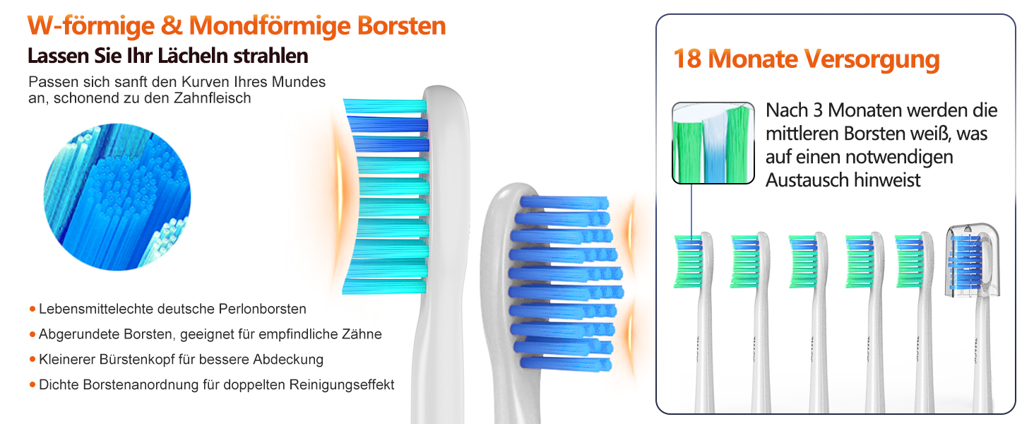 Електрична звукова зубна щітка Ritter Weisse з 5 режимами, таймером та акумулятором на 90 днів