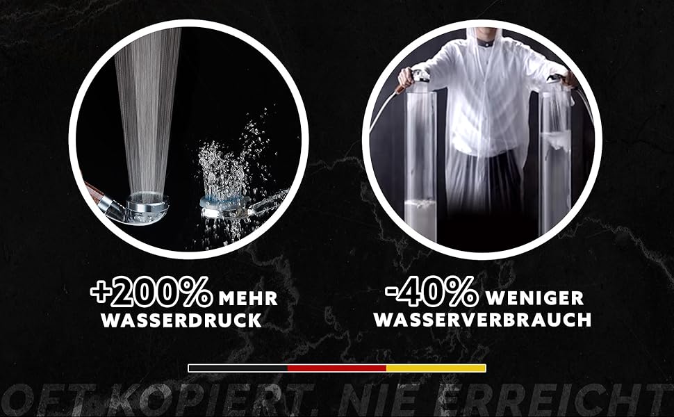 Насадка для душу PRISMA: 3 функції, фільтр, економія води, високий тиск, масаж, ручна лійка, 1 шт.