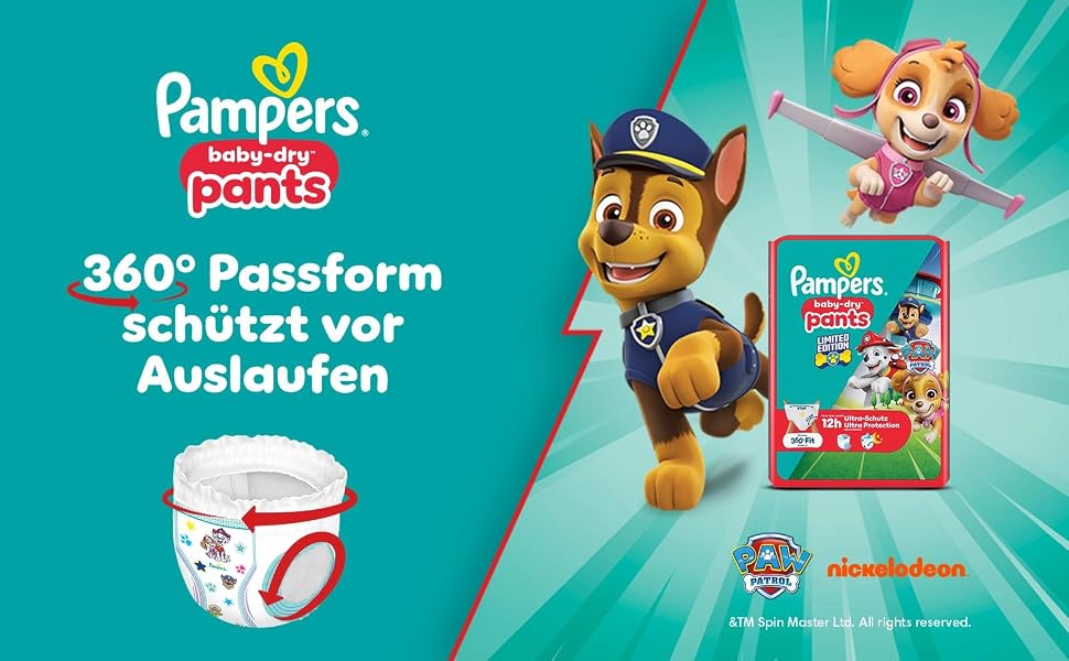 Підгузки-трусики Pampers Baby-Dry Pants Paw Patrol Edition, розмір 6 (13-19 кг), 138 шт.