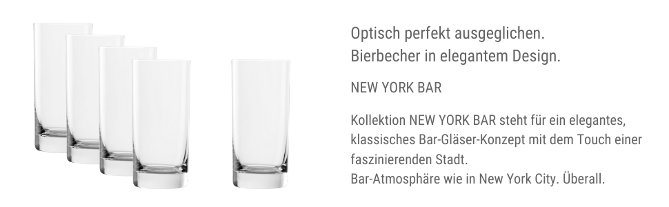 Склянки для води Stlzle Lausitz серії New York Bar i набір з 6 склянок можна мити в посудомийній машині I великі келихи для соку I Універсальні келихи a