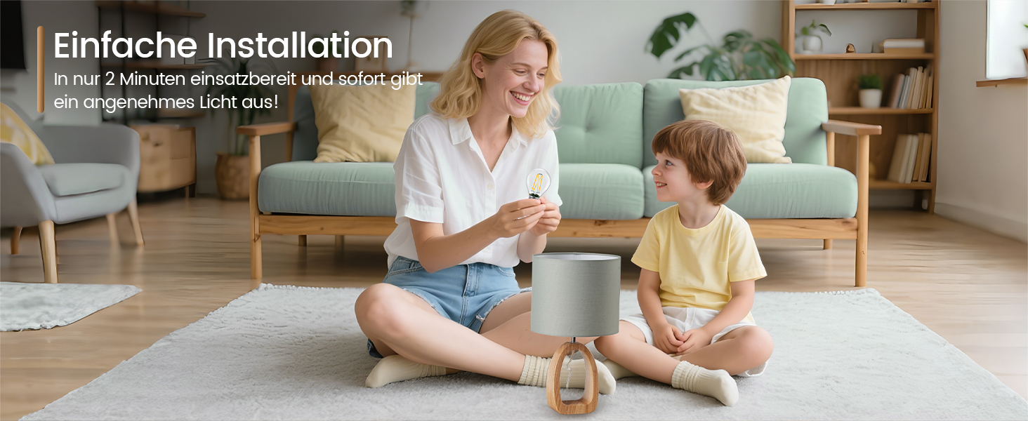 Дерев'яна настільна лампа GOEBLESON для спальні, вітальні, готелю. Сучасний дизайн, тепле світло 2700K, E27, подарунок. Модель ZME07TLD05N1 (кільцеподібна)