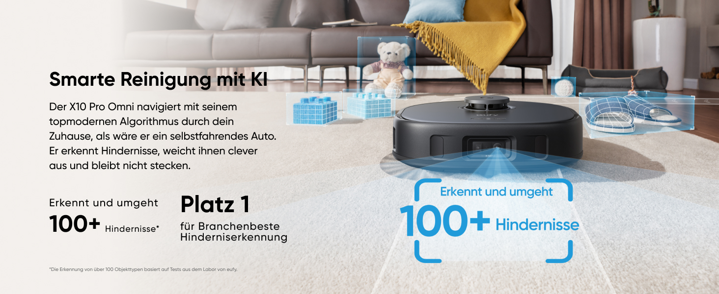 Робот-пилосос Eufy X10 Pro Omni з функцією миття та авто-дозаправкою, 8000Pa, 2 мопи з автомийкою та сушінням (відновлений)