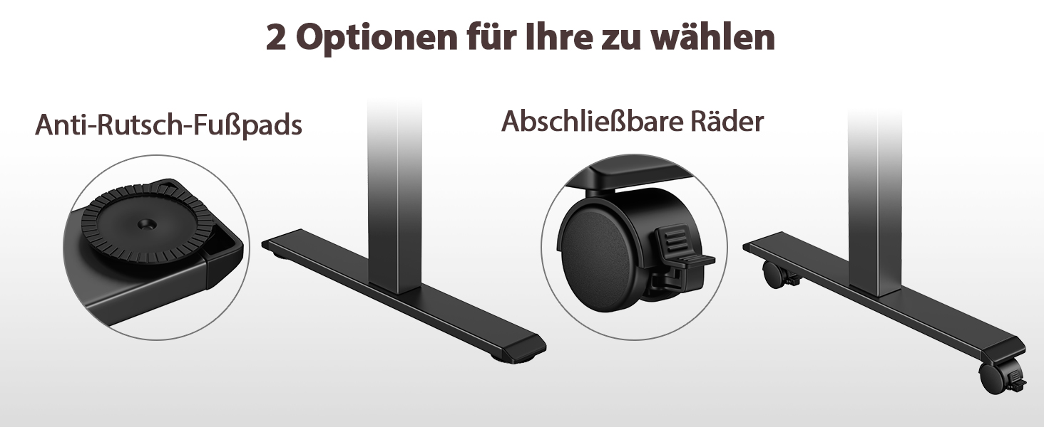 Електричні ніжки для столу з регулюванням висоти, з потужним мотором, на коліщатках, з 3 рівнями пам'яті та захистом від зіткнень, 72-116 см