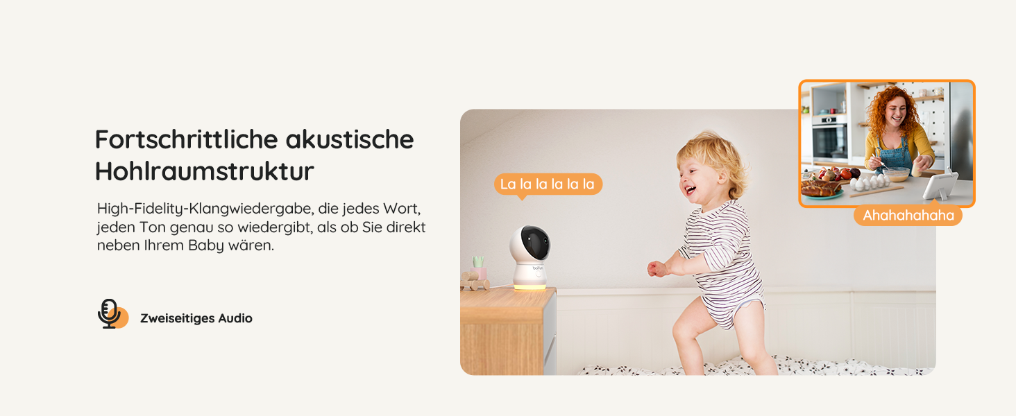 Відеоняня BOIFUN з камерою Wi-Fi 4MP, моніторинг через додаток, виявлення положення дитини, нічник, нічна зйомка, датчик руху/плачу/звуку, автотрекінг, сповіщення про вихід за межі зони