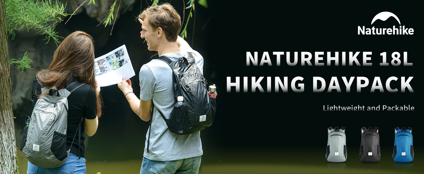 Надлегкий рюкзак Naturehike, водонепроникний рюкзак для піших прогулянок, невеликий рюкзак, міцний, зручний, складний, ідеально підходить для велкро