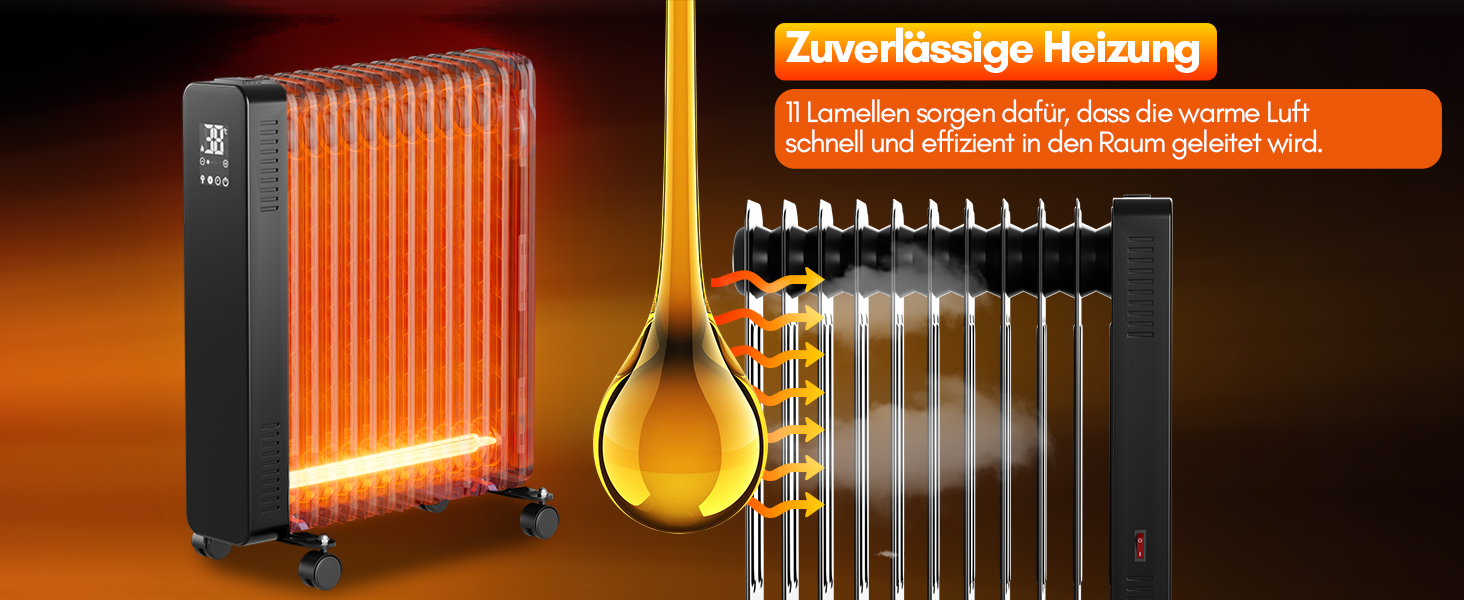 Електричний конвектор Daromigo 2000W з термостатом та WiFi, IP24, настінний, інфрачервоний, чорний