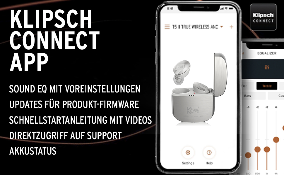 Бездротові навушники Klipsch II True Wireless ANC Gun Metal, універсальний розмір, шумозаглушення