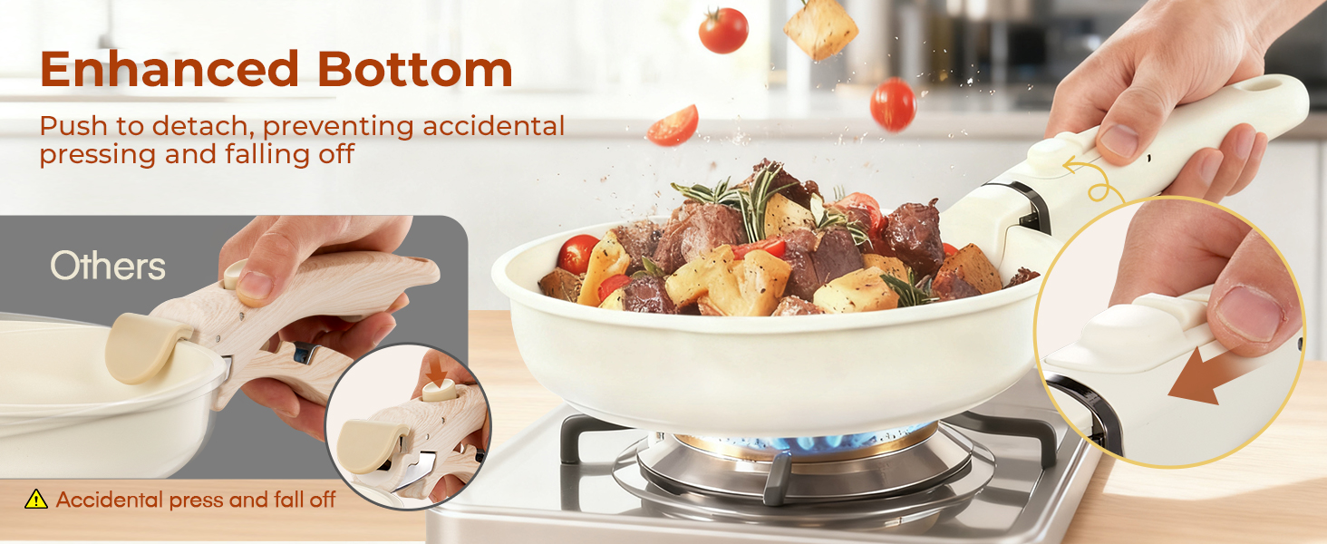 Набір посуду 17 предметів з антипригарним покриттям, індукційний, з керамічним покриттям, сумісний з духовкою, безпечний для миття в посудомийній машині, без PFOA/PFOS