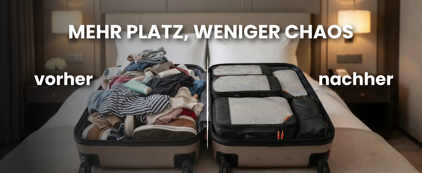 Набір компресійних органайзерів для одягу в дорогу (Packing Cubes), 4 шт, синій Mariner's Azure — аксесуари для валізи, рюкзака, кемпінгу та подорожей