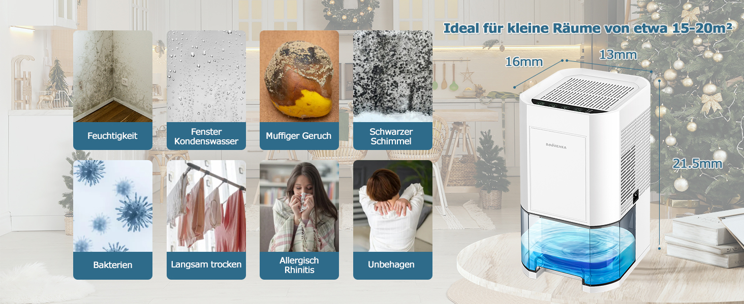 Електричний осушувач повітря 1200 мл для дому: тихий, компактний, з таймером та 7 кольорами підсвічування. Ідеально для підвалу та ванної кімнати. Автоматичне відтавання, режим ночі. Захист від вологи.