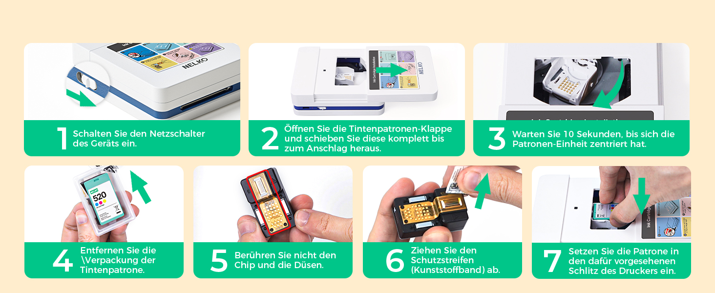 Портативний міні-принтер Nelko PP01 для фотографій з телефону. 20 листів паперу, принтер-наклейка, для iOS & Android, білий