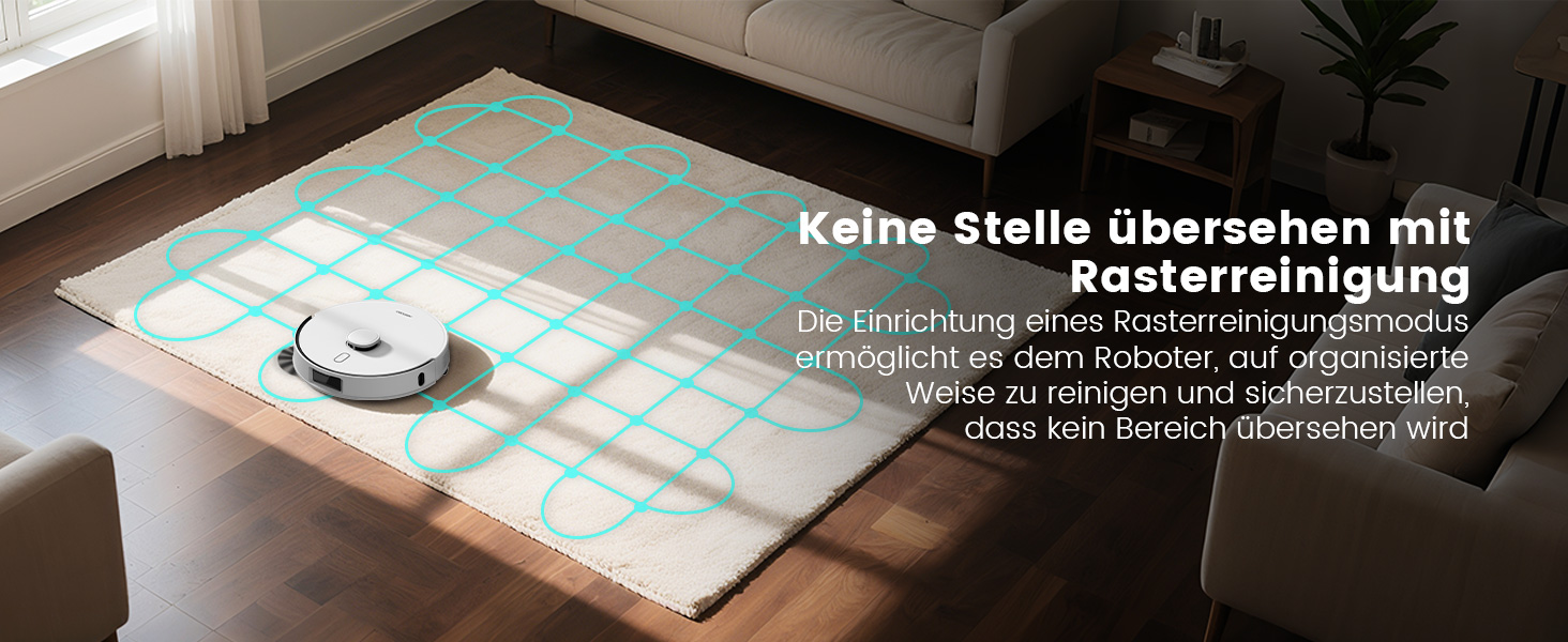 Робот-пилосос AIRROBO T30+ з функцією миття, 6000Pa, LiDAR-навігація, 240 хв роботи, App-керування, білий малюнок