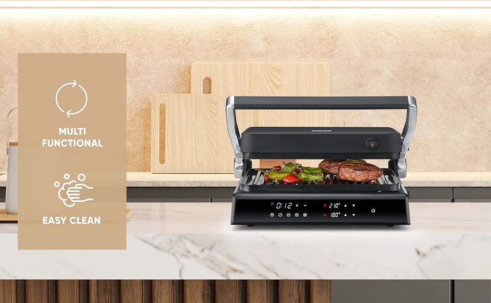 Контактний електрогриль 3-в-1 Severin Kontakt-Grill Sevini Flex, 2000W
