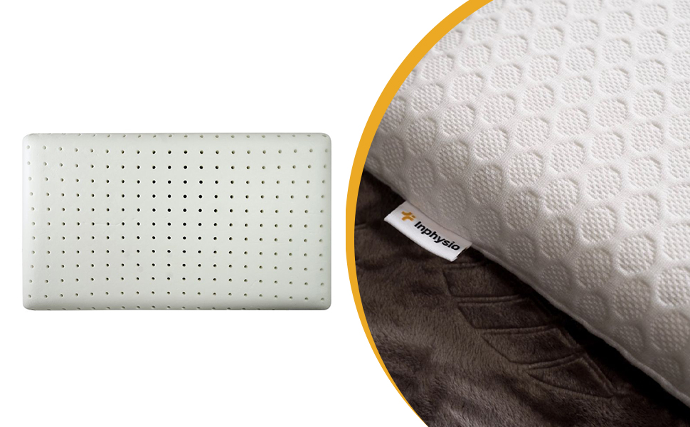 Дитяча подушка Inphysio з memory foam - бамбукова тканина, гіпоалергенна - для комфортного сну - ергономічна подушка для шиї - 50 x 30 x 5,5 см (перлова)