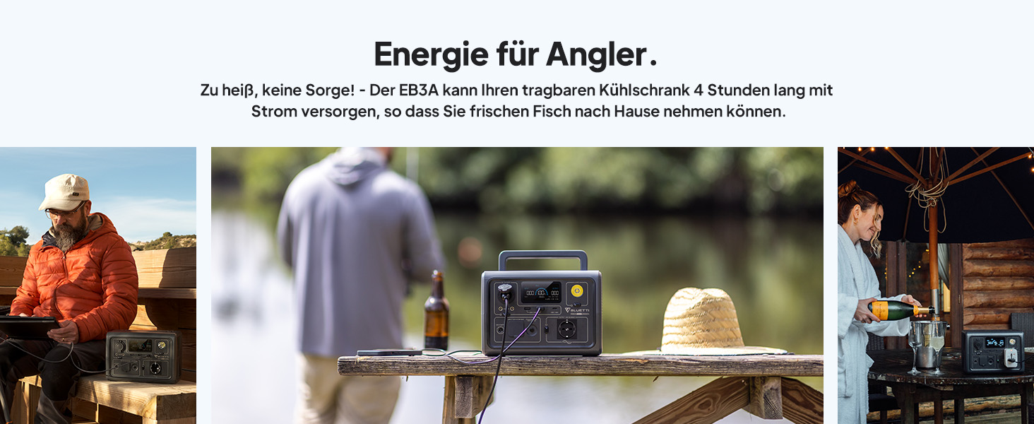 Портативна електростанція BLUETTI EB3A 268Wh: акумулятор LiFePO4, 600W (1200W пікова потужність), для кемпінгу та дому