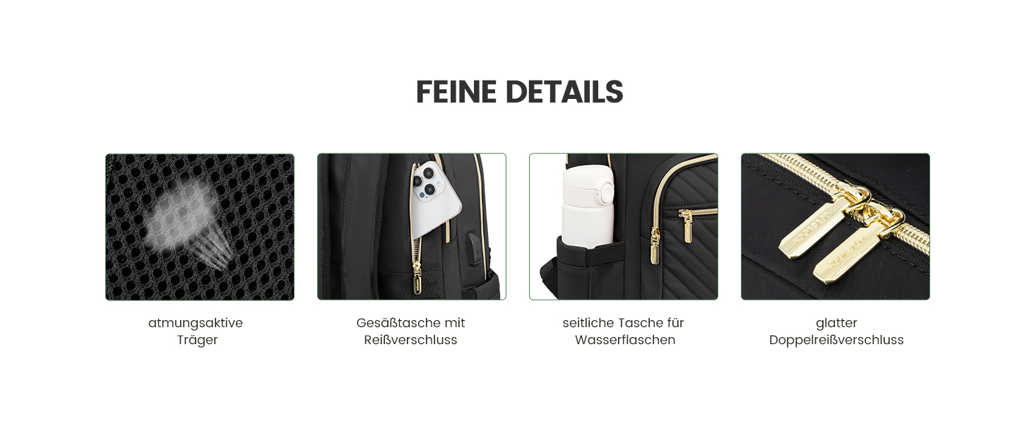 LOVEVOOK Рюкзак для жінок, великий, 15.6 дюймів, для ноутбука, водонепроникний, шкільний, для дівчаток-підлітків, чорний, елегантний, для роботи, для школи, університету, подорожей, 15.6 дюймів, A-чорний