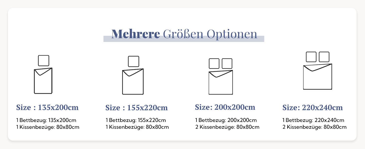 Набір постільної білизни SOULFUL 200x200, бавовна, смугастий дизайн, джинсовий колір, преміум-якість, сертифікат Öko-Tex 100, 3 шт. (200x200, 2x80x80)