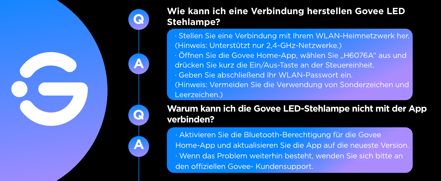 Govee RGBIC LED Торшер WiFi, Димування, Alexa/Matter, 16 млн кольорів, 85 режимів, Музичний режим, DIY, Чорний