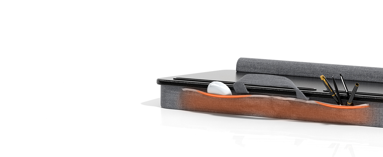 Підставка для ноутбука в ліжко - Lapdesk з підставкою для зап'ястя та тримачем для телефону, до 17.3 дюймів, для дому, навчання та відпочинку