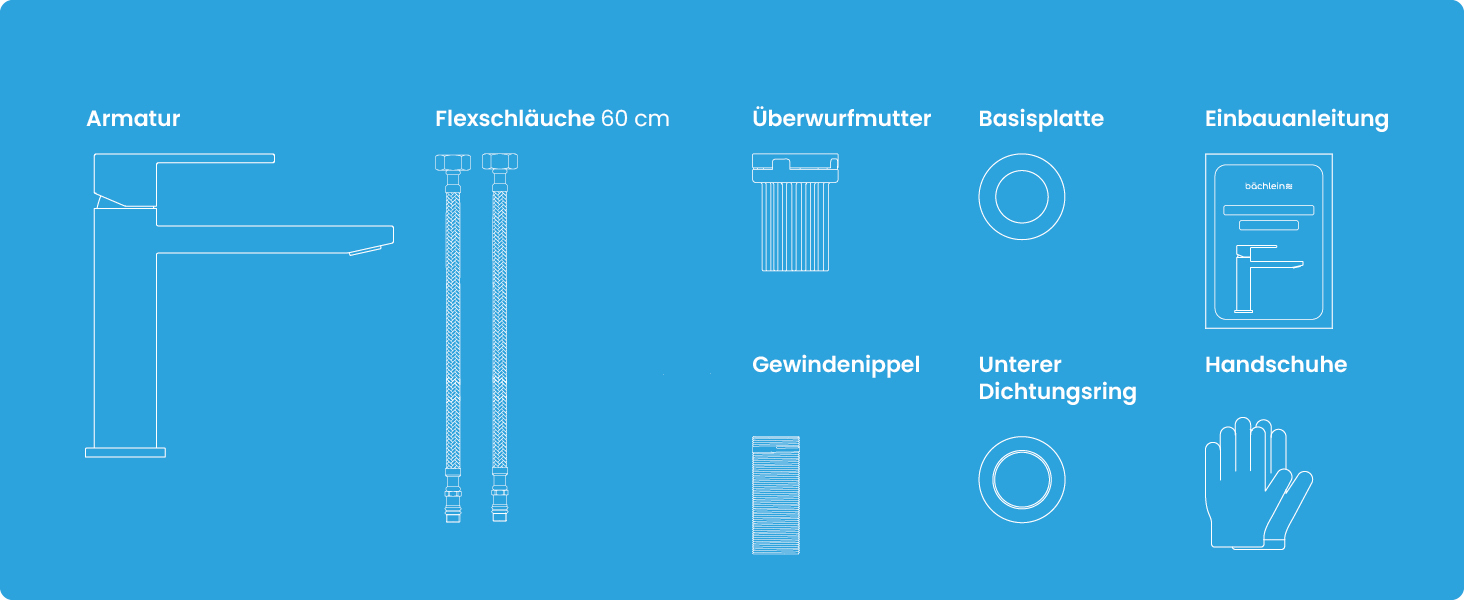 Змішувач для ванної кімнати Bächlein Imatra - хром, однорідний дизайн