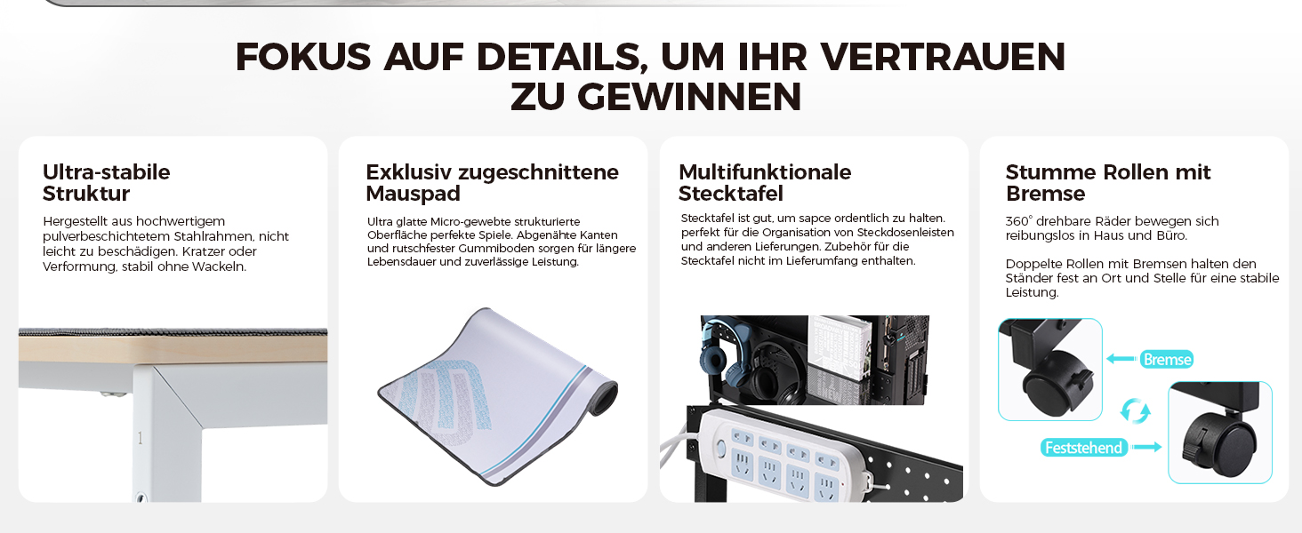 Підставка для комп'ютера EUREKA ERGONOMIC: регульована висота, ATX, для CPU, під стіл, з коліщатками та підкладкою для миші (колір: горіх)