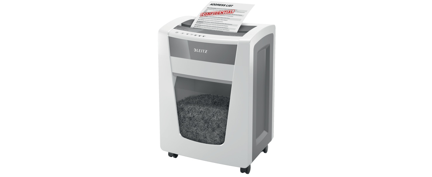 Leitz IQ Aktenvernichter Office P5: Шредер для документів, мікроріз, 15 аркушів, білий